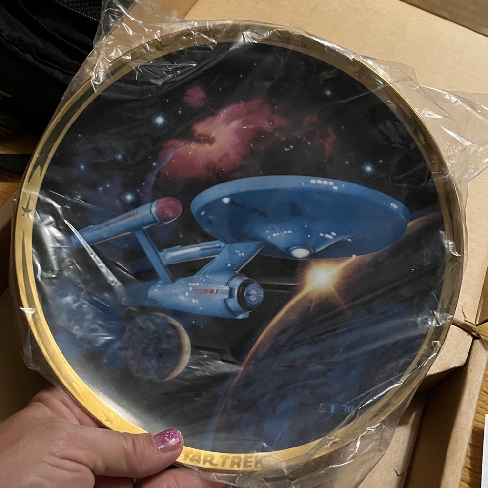 Star Trek USS Enterprise  NCC-1701 Hamilton 1994 Collector Plate MIB COA